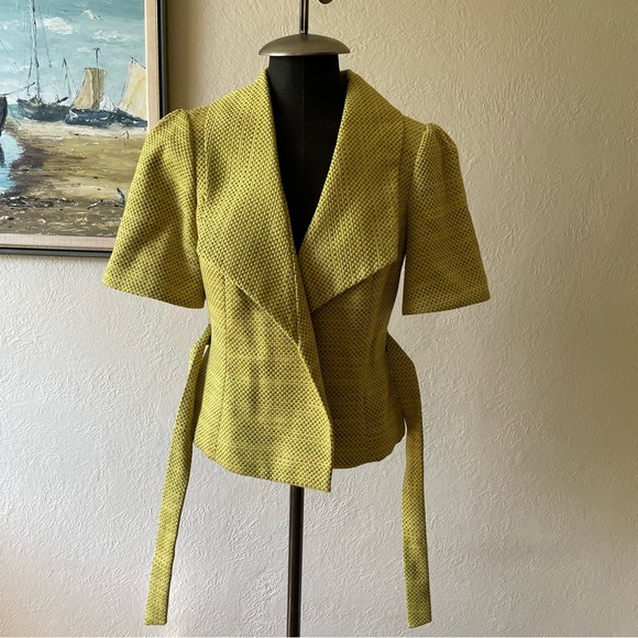 The Limited yellow short sleeve jacket size small - Picture 7 of 14